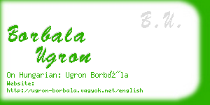 borbala ugron business card